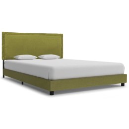VidaXL Rama łóżka, zielona, tapicerowana tkaniną, 120 x 200 cm
