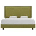 VidaXL Rama łóżka, zielona, tapicerowana tkaniną, 120 x 200 cm