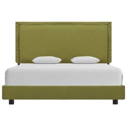 VidaXL Rama łóżka, zielona, tapicerowana tkaniną, 140 x 200 cm