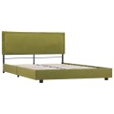 VidaXL Rama łóżka, zielona, tapicerowana tkaniną, 140 x 200 cm