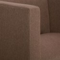 VidaXL Fotel kubik, brązowy, tkanina