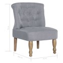 VidaXL Krzesła w stylu francuskim, 2 szt., jasnoszare, materiałowe