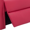 VidaXL Rozkładany fotel masujący, czerwony, sztuczna skóra