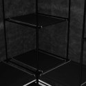 VidaXL Szafa narożna, czarna, 130 x 87 x 169 cm