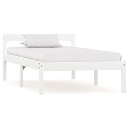 VidaXL Rama łóżka, biała, lite drewno sosnowe, 100 x 200 cm
