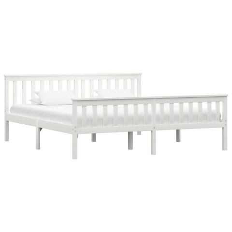 VidaXL Rama łóżka, biała, lite drewno sosnowe, 180 x 200 cm