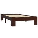 VidaXL Rama łóżka, ciemnobrązowa, lite drewno sosnowe, 100 x 200 cm