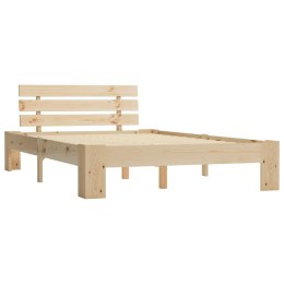 VidaXL Rama łóżka z wezgłowiem, 140x200 cm, lite drewno sosnowe