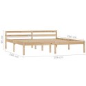 VidaXL Rama łóżka, lite drewno sosnowe, 180 x 200 cm