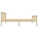 VidaXL Rama łóżka, naturalna, lite drewno sosnowe, 100 x 200 cm
