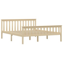 VidaXL Rama łóżka, naturalna, lite drewno sosnowe, 160 x 200 cm