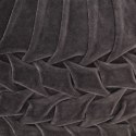 VidaXL Puf, aksamit bawełniany, marszczony, 40 x 30 cm, antracytowy