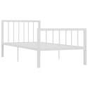 VidaXL Rama łóżka, biała, metalowa, 100 x 200 cm