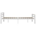 VidaXL Rama łóżka, biało-czarna, metalowa, 140 x 200 cm
