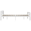 VidaXL Rama łóżka, biało-czarna, metalowa, 180x200 cm
