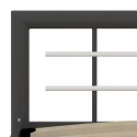 VidaXL Rama łóżka, biało-szara, metalowa, 90 x 200 cm