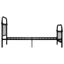 VidaXL Rama łóżka, czarna, metalowa, 100 x 200 cm