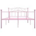 VidaXL Rama łóżka, różowa, metalowa, 160 x 200 cm