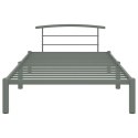 VidaXL Rama łóżka, szara, metalowa, 100 x 200 cm