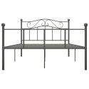 VidaXL Rama łóżka, szara, metalowa, 120 x 200 cm