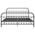 VidaXL Rama łóżka, szara, metalowa, 180x200 cm