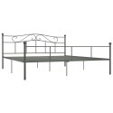 VidaXL Rama łóżka, szara, metalowa, 180 x 200 cm