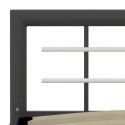 VidaXL Rama łóżka, szaro-biała metalowa, 160 x 200 cm