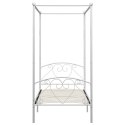 VidaXL Rama łóżka z baldachimem, biała, metalowa, 100 x 200 cm