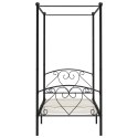 VidaXL Rama łóżka z baldachimem, czarna, metalowa, 100 x 200 cm