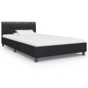 VidaXL Rama łóżka, czarna, sztuczna skóra, 100 x 200 cm