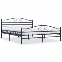 VidaXL Rama łóżka, czarna, stalowa, 200 x 200 cm
