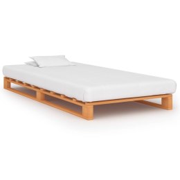 VidaXL Rama łóżka z palet, brązowa, lite drewno sosnowe, 100 x 200 cm