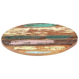 VidaXL Okrągły blat stołu, 70 cm, 25-27 mm, lite drewno z odzysku