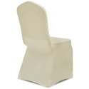 VidaXL Elastyczne pokrowce na krzesła, kremowe, 24 szt.