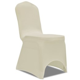 VidaXL Elastyczne pokrowce na krzesła, kremowe, 30 szt.