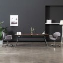 VidaXL Obrotowe krzesło biurowe, szare, tapicerowane tkaniną