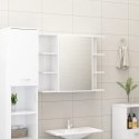 VidaXL 3-cz. zestaw mebli łazienkowych, wysoki połysk, biały