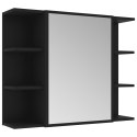 VidaXL 3-częściowy zestaw mebli łazienkowych, czarny, płyta wiórowa
