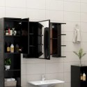 VidaXL 3-cz. zestaw mebli łazienkowych czarny, materiał drewnopochodny