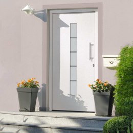 VidaXL Drzwi zewnętrzne, aluminium i PVC, białe, 100x200 cm
