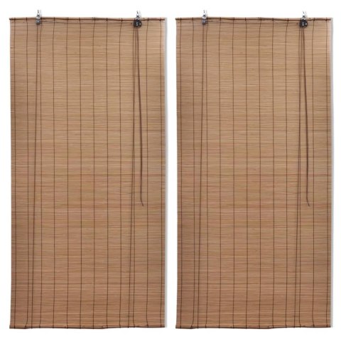 VidaXL Bambusowe rolety, 2 szt., 100 x 160 cm, brązowe