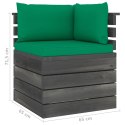 VidaXL Ogrodowa sofa 2-osobowa z palet, z poduszkami, drewno sosnowe