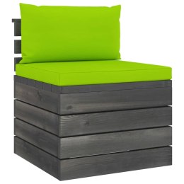 VidaXL Ogrodowa sofa środkowa z palet, z poduszkami, drewno sosnowe