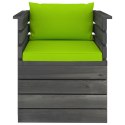 VidaXL Ogrodowy fotel z palet z poduszkami, drewno sosnowe